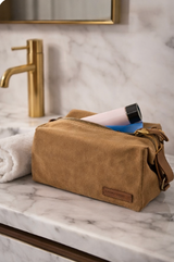 The Waxed Leather Toiletries Bag