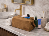 The Waxed Leather Toiletries Bag