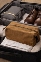 The Waxed Leather Toiletries Bag
